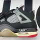AAA AJ4 Off White x Air Jordan 4 Size 36 to 47.5 Authentic Grade