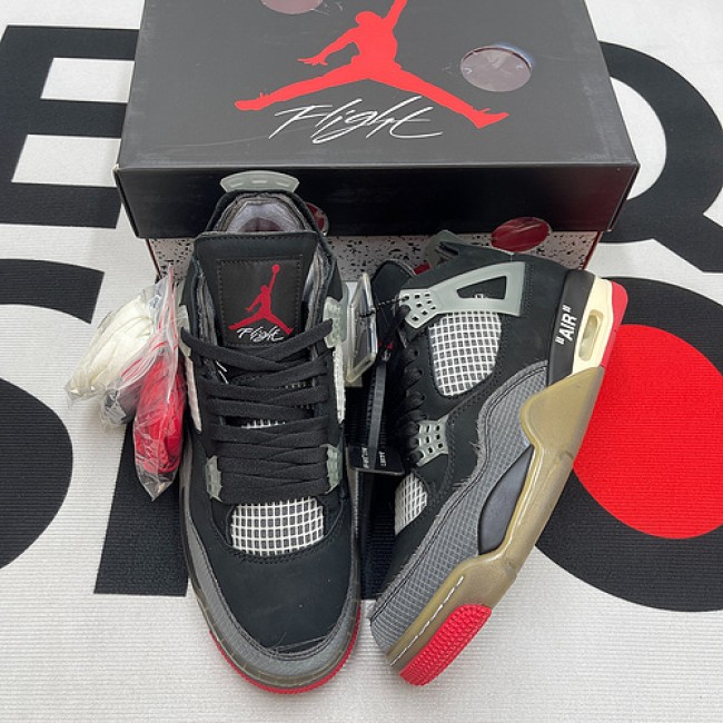 AAA AJ4 Off White x Air Jordan 4 Size 36 to 47.5 Authentic Grade
