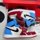 Close look AJ1 High OG Fearless UNC Chicago Size 36 to 48 Authentic Grade