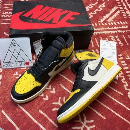 AJ1 Mid SE Yellow Toe Size 36 to 47.5 Authentic Grade