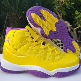AIR JORDAN11 Kobe 11 generation memorial yellow purple men's shoes for Men shipping