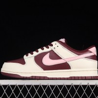 F version Dunk Low Burgundy Valentine's Day Nike SB Low Top Sports Casual Shoes DR9705-100