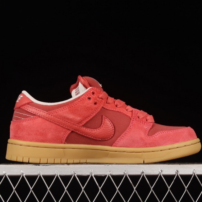 Close look Nike SB Dunk Low Pro Adobe Red Clay Red Pig Color Matching Nike SB Low Top Sports Casual Cricket DV5429-600 Sale