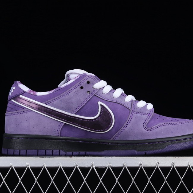 Close look OG Version Concepts x Dunk Low Pro Nike SB Purple Lobster Full Layer Purple Lobster Nike SB Low Top Sports Casual Cleat BV1310-555