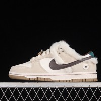 Sexually priced Nike SB Dunk Low FurBling Gold Button Plush Nike SB Low Top Sports Casual Shoes FB1859-121