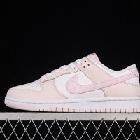 Version C Dunk Low Pink Paisley Cherry Blossom Pink Nike SB Low Top Sports Casual Cleat FD1449-100